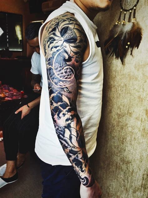 450 cool arm tattoos for men. Promotion - Full Arm / Chest-Big Arm Tattoo - Shadow Show ...