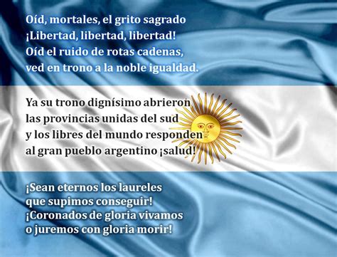 Himno Nacional Argentino Letra Actual Bicentenario Del Himno Nacional