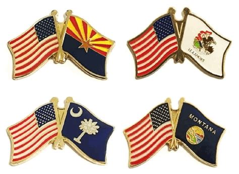 State Flag Pins Double World Flags Direct