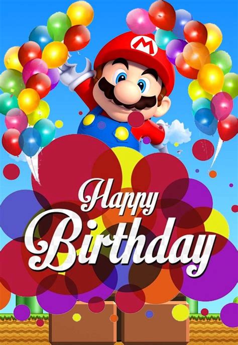 Mario Printable Birthday Card — Printbirthdaycards Happy Birthday