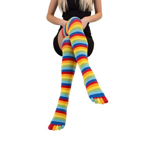 Toetoe® Socks Over Knee Toe Socks Rainbow Unisize