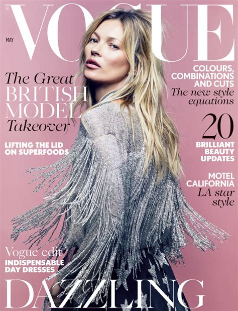 Kate Moss Covers Vogue Uk May 2014 In Her Topshop Collection