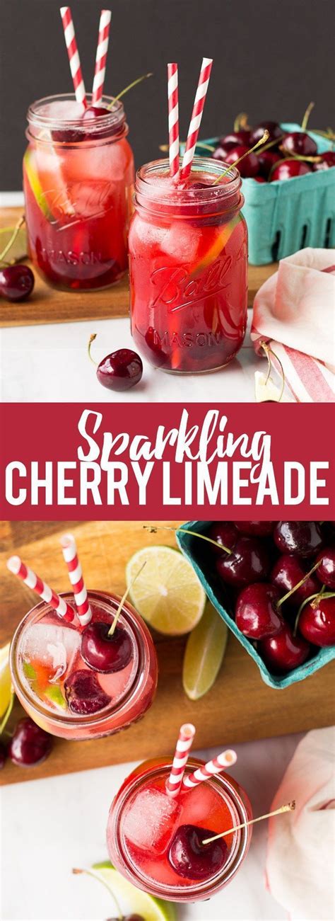 Sparkling Cherry Limeade Recipe Cherry Limeade Limeade Sparkling