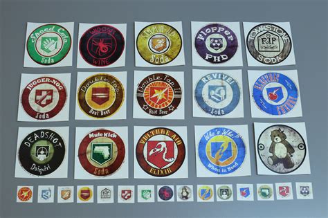 Grunge Perk A Cola Labels Largest Complete Set Black Ops Call Of Duty
