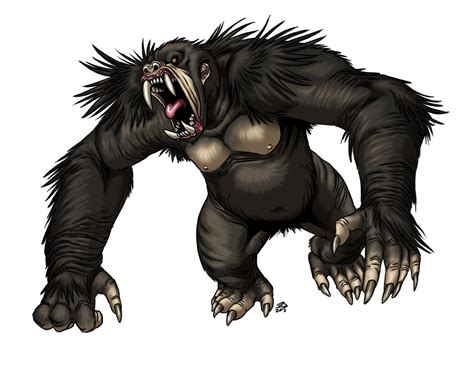 Dire Ape | Creature concept art, Creature art, Fantasy monster