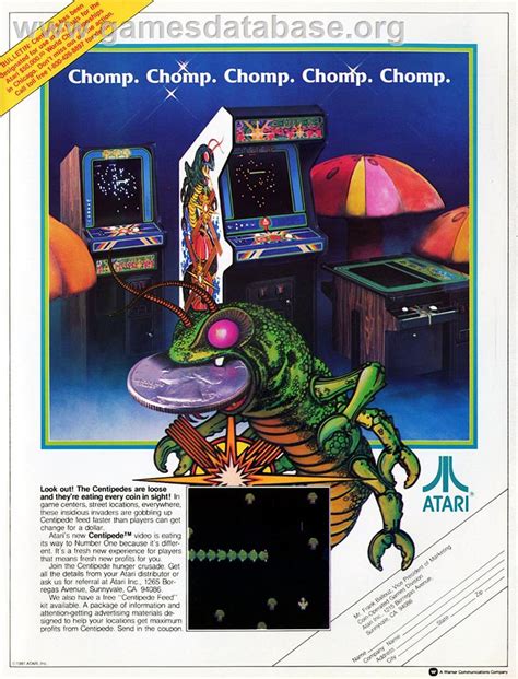 Centipede Atari 7800 Artwork Advert