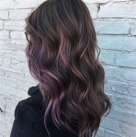 Top Image Brown Hair With Purple Highlights Thptnganamst Edu Vn