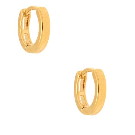 18kt Gold Plated 10mm Hoop Earrings Icing Us