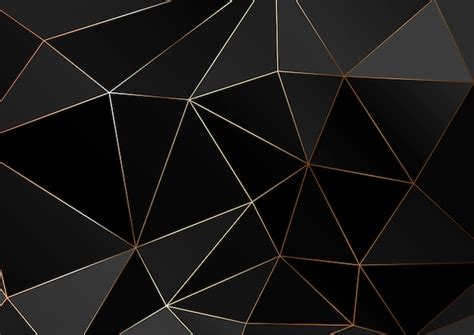 Triangle Solid Black Gold 4k Abstract Hd Desktop Wallpaper Widescreen 2c5