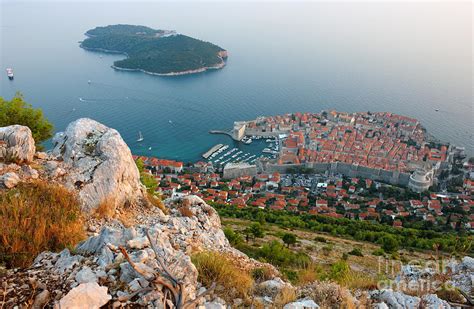 Panoramic View Of The Old Town Dubrovnik And Island Lokrum Photograph