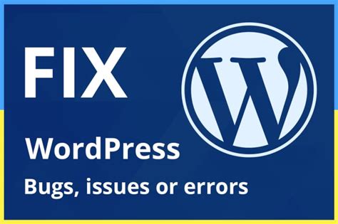 Fix Any Wordpress Bugs Or Problems By Powerwpua Fiverr