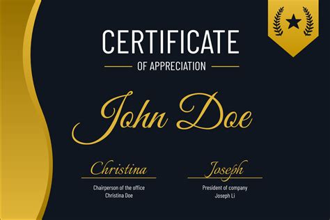 Golden Certificate Certificado Template