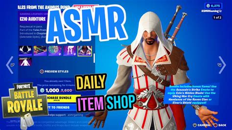 Asmr Fortnite Assassins Creed Skins Are Back Daily Item Shop 🎮