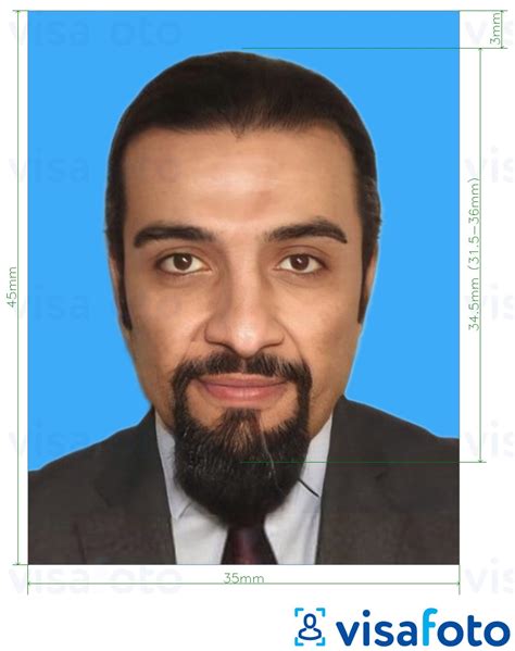 Background clearance is the important thing for a passport or visa photo, because every authority require that the background is uniform and plain solid color, like white or light, without any shadows. Palestine ID card photo 35x45 mm blue background size ...