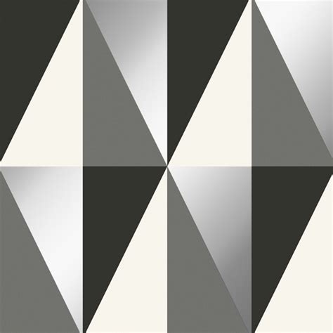 I Love Wallpaper Horden Geometric Triangle Wallpaper Grey