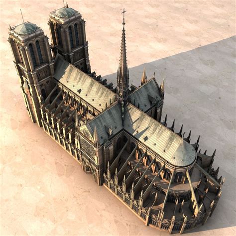 D Notre Dame Paris Cathedral Cathedral Architecture Sacred