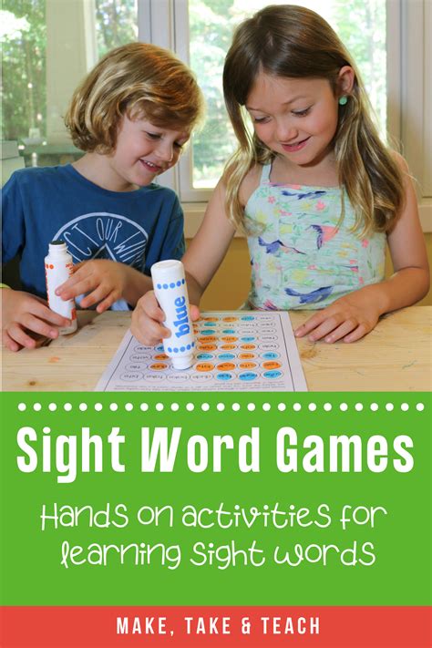 Dab It Sight Word Games And Phonics Practice Make Take And Teach