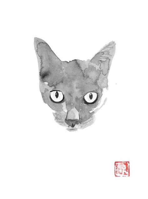 Cat Grey 04 Drawing By Pechane Sumie Saatchi Art