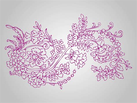 Floral Outlines Vector Art And Graphics