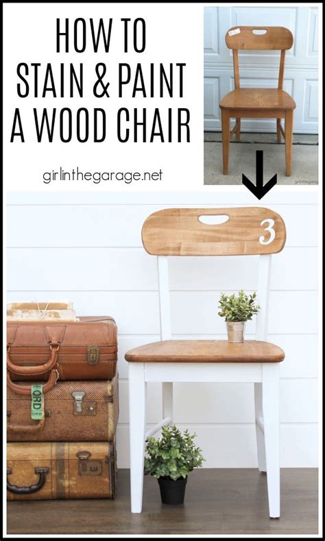 How To Stain And Paint A Wood Chair In 2021 Wood Chair Painted Wood