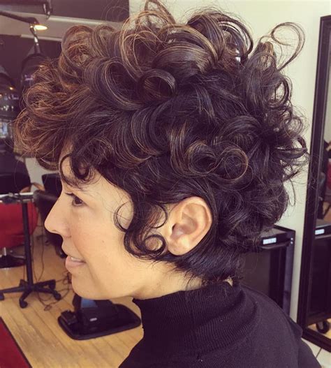 Half of my head is shaved because it keeps me cool so i can. 25 Lively Short Haircuts for Curly Hair - Short Wavy Curly ...