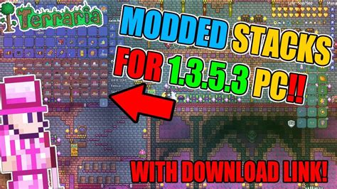 Terraria Pc All Items Map With Modded Stacks 19999 Stacks Youtube