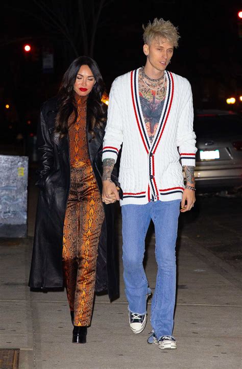 Just when pop culture fans thought the 2021 billboard music awards red carpet was closed, one on sunday, may 23, megan fox and machine gun kelly headed to the microsoft theater in los angeles. Megan Fox in an Orange Snakeskin LaQuan Smith Leather ...