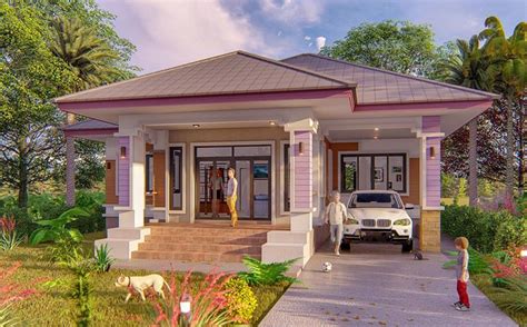 Modern two bedrooms and bathrooms bungalow house plan ulric home. Three-bedroom House Design That Looks Simple Yet ...