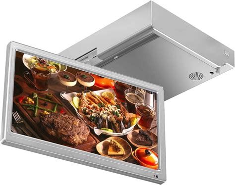 Kuvasion 156 Inches Flip Down Smart Kitchen Tv Under Cabinet Smart