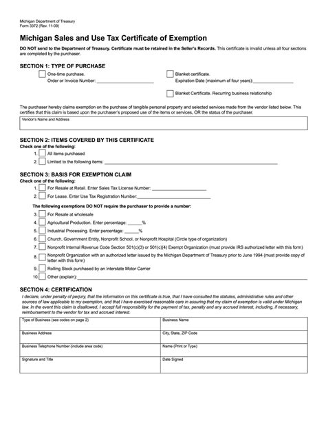 Sales and use tax final return form. Michigan Tax Exempt Form - Fill Online, Printable ...