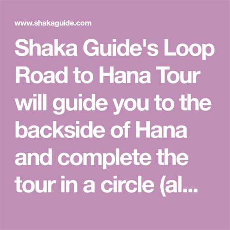 Shaka Guides Loop Road To Hana Tour Will Guide You To The Backside Of