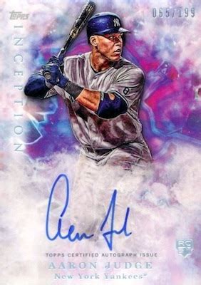 I feel like he's been good for a couple of weeks. Aaron Judge Rookie Card Checklist, Top Prospect Cards, Best Autographs