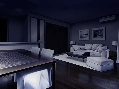 Anime Landscape Modern Living Room Anime Background Day And Night