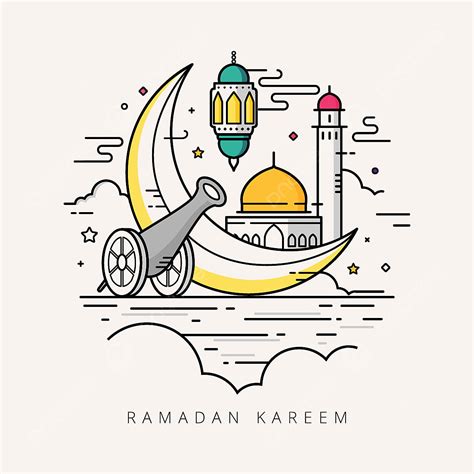 Ramadan Month Vector Design Images Vector Illustration For The