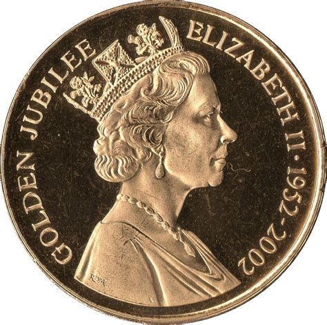 Token Elizabeth Ii The Queens Golden Jubilee 40 Mm Issue United