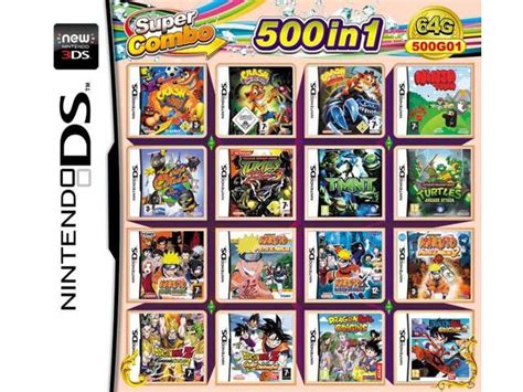 Such legendary consoles as the nes, snes. 500 Games in 1 NDS Game Pack Card Super Combo Cartridge ...