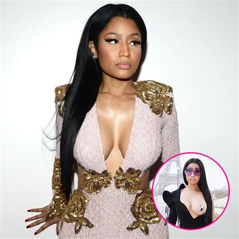 Nicki Minaj S B B On Display With A Nipple Pasty At Paris Fashion Week 2017 Has Taken The