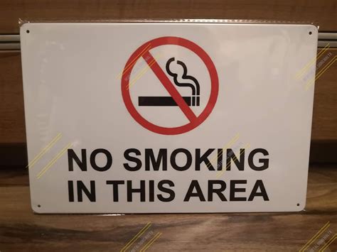 No Smoking Area Metal Signs Malta