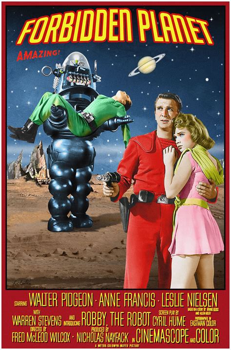 forbidden planet posters by robert bertie classic sci fi movies forbidden planet science