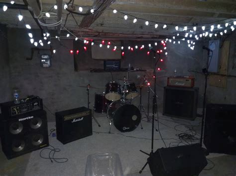 My Bands New Basement Setup Ready For Some Shows Drums