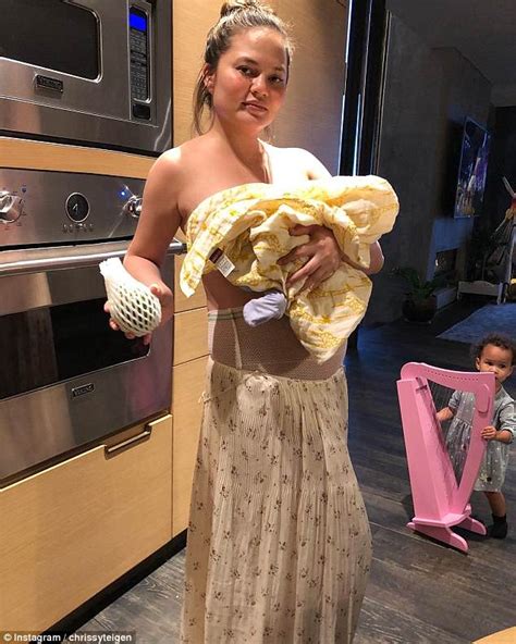 Chrissy Teigen Shares The Effects Of Breastfeeding Her Newborn Son