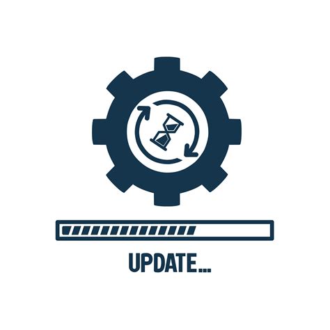 System Update Icon Update Symbol In Progress Flat Design Sign On A White Background
