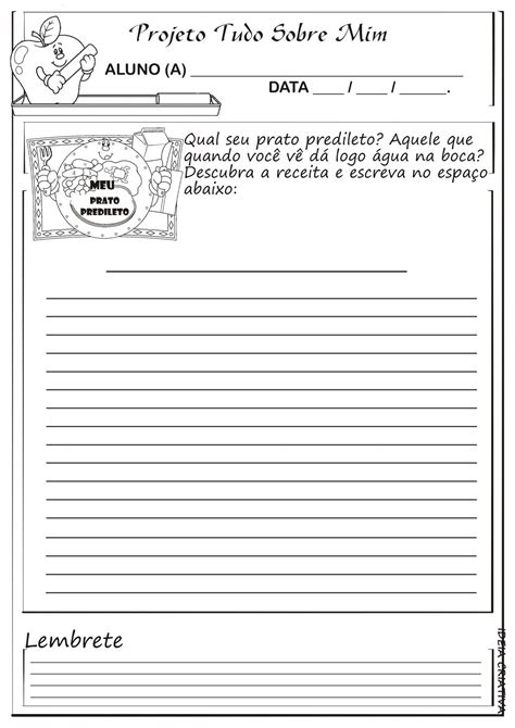 Atividades Tudo Sobre Mim