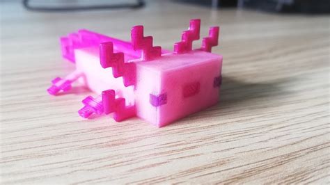 3d Printed Axolotl From Minecraft Youtube