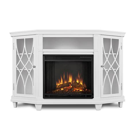 Real Flame Lynette 56 Inch Corner Electric Fireplace Entertainment