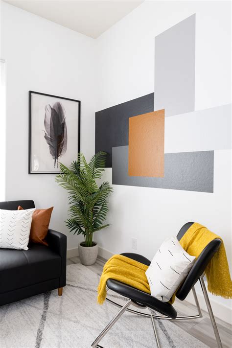 Diy Color Block Accent Wall How To Paint One Neatly Living