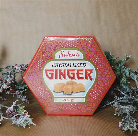 Sultans Crystallised Ginger Hexagonal Box The Sweet Shop