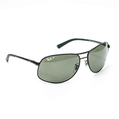 Ray Ban Rb3387 Polarized Sunglasses Black Green 805289266921 Ebay