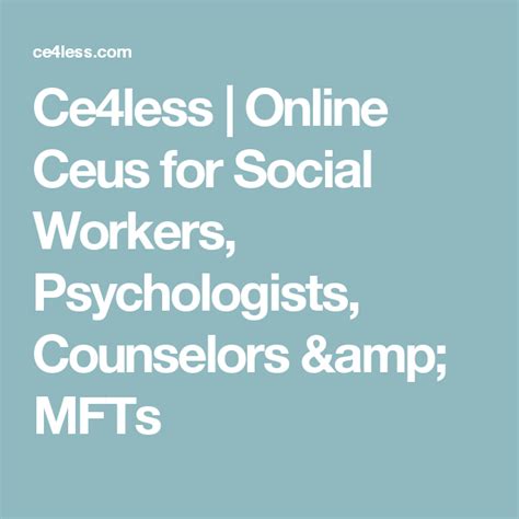 Average counselor salary in maryland. Ce4less | Online Ceus for Social Workers, Psychologists ...