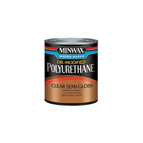 Minwax Water Based Oil Modified Polyurethane Semi Gloss Clear 1